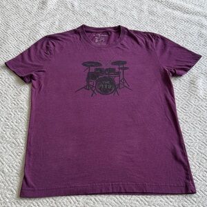 Banana Republic Dark Purple Drum Graphic Tee Sz S